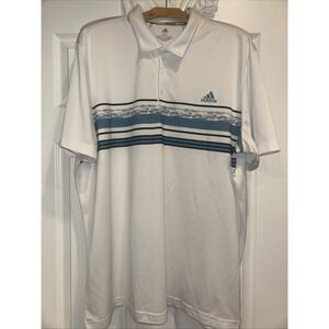 Men's White Adidas Golf Shirt/ Sideline Swap/ Size 2XL